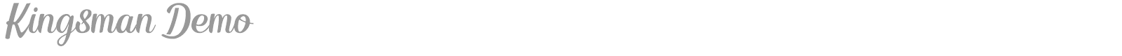 Kingsman font preview